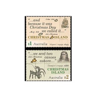 Christmas Island Early Voyages Set of 2 MUH 2017