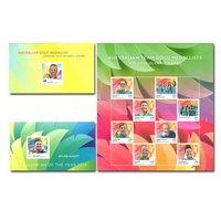 Australia 2016 Olympic & Paralympic Gold Medallists Set of 3 Sheets MUH(967)