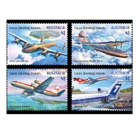 Cocos (Keeling) Islands 2017 Airplanes Aviation History Set of 4 MUH