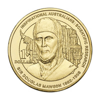 Australia 2012 Sir Douglas Mawson AAT Expedition $1 Dollar UNC Coin Carded