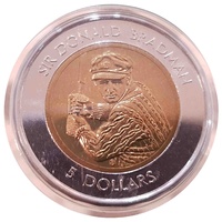 Australia 1996 Sir Donald Bradman $5 Five Dollars UNC Coin Carded