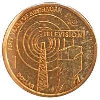 2006 50 Years of Australian Television "C" Canberra Mintmark $1 UNC