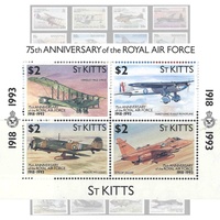 British Commonwealth 1993 75th Anniv. Royal Air Force Omnibus 32 Stamps & 8 Mini Sheets MUH (3-1)