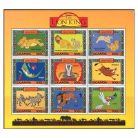 Disney The Lion King Sheetlet Stamps MUH - Uganda