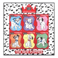 Disney 101 Dalmatians The New Puppies Sheetlet Stamps MUH - Gambia