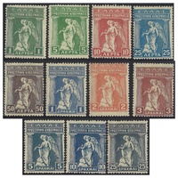 Greece 1917 "ISIS" (Provisional Government Issue) Set/11 Stamps MH Michel 227/37 (3-9)