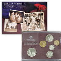 Australia 2005 60th Anniv. End of WWII Peace/Coming Home/Remembrance 6-Coin Proof Year Set