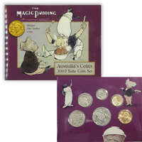 Australia 2007 The Magic Pudding 6-Coin Baby UNC Year Set W/ Norman Lindsay $1 Coin
