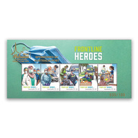 Australia 2021 Frontline Heroes Opt "2022 Melbourne International Stamp & Coin Expo" Mini Sheet/5 Stamps MUH