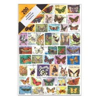 200 Different Thematic Stamps In Window Display Packet All Used Available In Various Topics