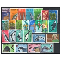 Falkland Islands 25 Different Stamps All Mint Unhinged In Complete Sets
