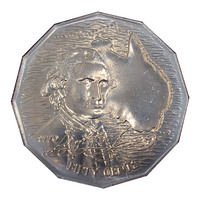 Australia 1970 Captain James Cook Commemorative 50c Cents UNC Coin Encased