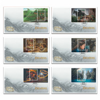 New Zealand 2021 The Lord of the Rings: The Fellowship 20th Anniv Set/6 Mini Sheets On FDC's
