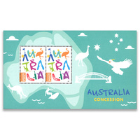 Australia 2017 Concession Post Stamp Miniature Sheet MUH Exclusive to Year Book
