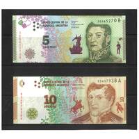 Argentina (2015-2016), Set of 2 banknotes UNC