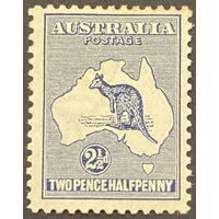 Australia 1913 ROO 1st wmk 2 1/2d (SG 4) MLH