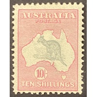 Australia 1913 ROO 1st wmk 10/-, (SG14) MH