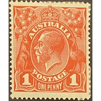 Australia 1914 KGV Single wmk 2d Red Die II (SG 21d) MLH
