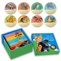 Australia 2021 RSPCA 150th Anniversary Coloured $1 Dollar UNC 8-Coin Collection Boxed