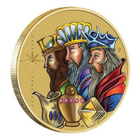 2016 Christmas Three Wise Men Tuvalu $1 One Dollar UNC Coin Perth Mint