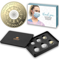 Australia 2022 Frontline Workers 6-Coin Proof Year Set W/ A Special Coloured $2 Coin