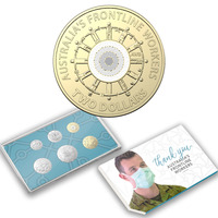Australia 2022 Frontline Workers 6-Coin UNC Year Set W/ A Special Coloured $2 Coin