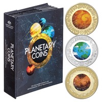Australia 2017 Planetary/Solar System 10-Coin Collection Pop-up Book Incl. $2 Mars 