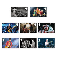 Great Britain 2022 The Rolling Stones Set of 8 Stamps MUH