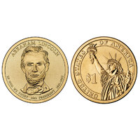 USA 2010 Abraham Lincoln Presidential Dollar $1 UNC