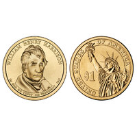 USA 2009 William Henry Harrison Presidential Dollar $1 UNC
