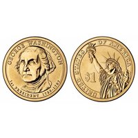 USA 2007 George Washington Presidential Dollar $1 UNC