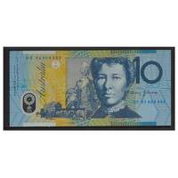 Australia 1994 $10 Polymer Banknote Fraser/Evans Prefix DE Blue Dobell UNC R316b