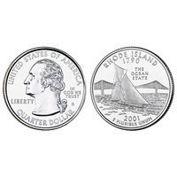 USA 2001 Rhode Island  State Quarter UNC