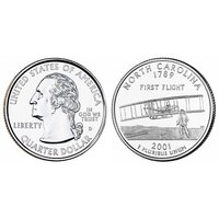 USA 2001 North Carolina  State Quarter UNC