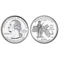 USA 2000 Massachusetts State Quarter UNC