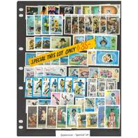 Dominica Selection of 68 Stamps All Mint Unhinged #DS2-11