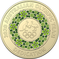 Australia 2020 Tokyo Olympics $2 Coat Of Arms UNC Coin- Dedication Loose in 2x2" Holder