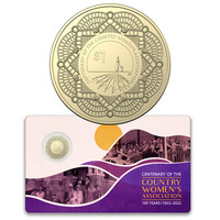 Australia 2022 Centenary of the Country Women's Association $1 Dollar UNC Coin Carded