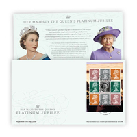 Great Britain 2022 Her Majesty The Queen's Platinum Jubilee Prestige Book First Day Cover