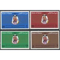 Qatar 1980 8th Anniversary Sheik's Accession Set 4 MUH Stamps Scott 573/6(4-25)