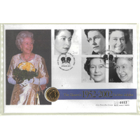 UK 1952-2002 The Queens Golden Jubilee Half Sovereign Gold Proof Coin Cover