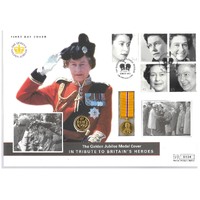 UK 2002 The Queens Golden Jubilee Gold Proof Half Sovereign & Medal Cover