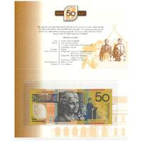 Australia 1997 $50 Deluxe NPA Folder Low Numbered UNC 