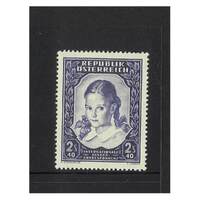 Austria: 1952 2s40 School Girl Single Stamp Michel 976 MUH #EU154