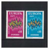 Andorra-French Admin: 1972 Europa Set 2 Stamps Scott 210/11 MUH #EU155