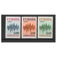 Portugal: 1972 Europa Set 3 Stamps Scott 1141/43 MUH #EU155