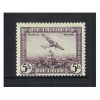 Belgium: 1930 Congo Flight 5f Air Single Stamp Scott C5 MLH #EU156
