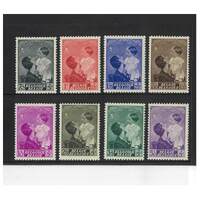 Belgium: 1937 Queen and Prince Charity Set of 8 Stamps Scott B189/96 MUH #EU156