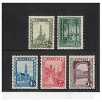 Belgium: 1929-1931 Express Post Set of 5 Stamps Scott E1/5 MLH #EU156