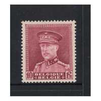 Belgium: 1931 King 10f Claret Single Stamp Scott 236 MLH #EU156
